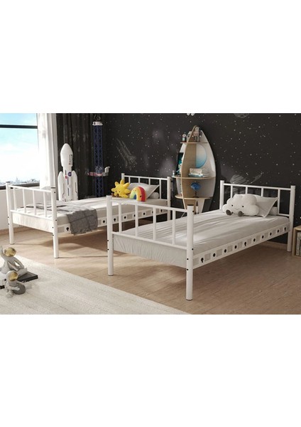 Argimo Zambak Genç Çocuk Yatak Odası Metal Ranza ve Karyola 90 x 190 Siyah modelleri