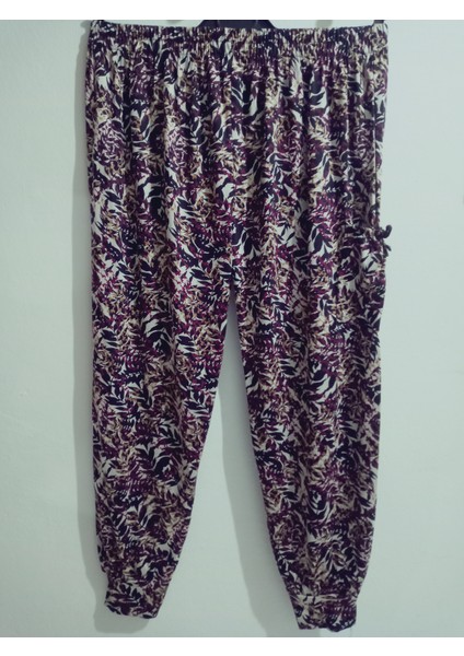 Turlu Viskon Penye Şalvar Pantolon , Paçası Manşetli Sosyete Şalvar %100 Pamuk 36-44 Beden