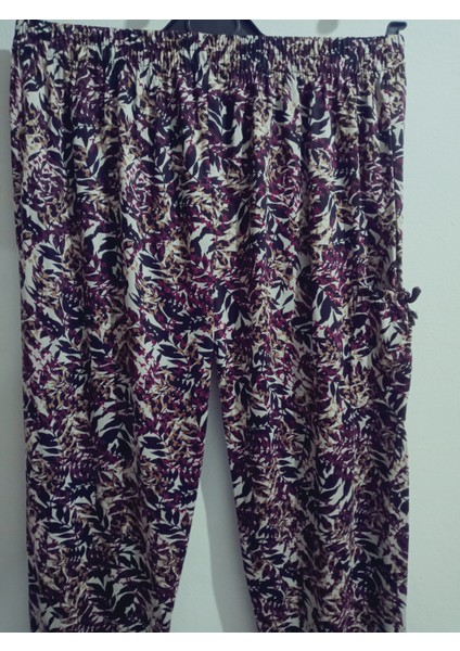 Turlu Viskon Penye Şalvar Pantolon , Paçası Manşetli Sosyete Şalvar %100 Pamuk 36-44 Beden