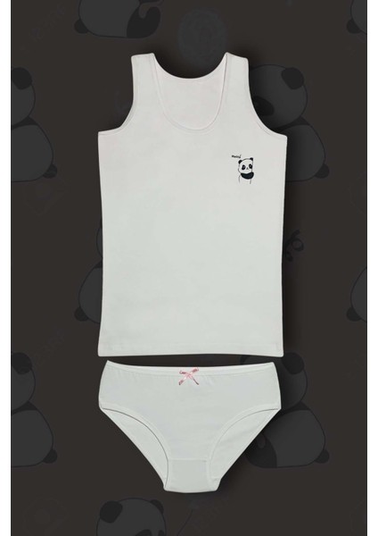 3'lü Kız Çocuk Panda Baskılı Pamuklu Çamaşır Takımı fiyatları