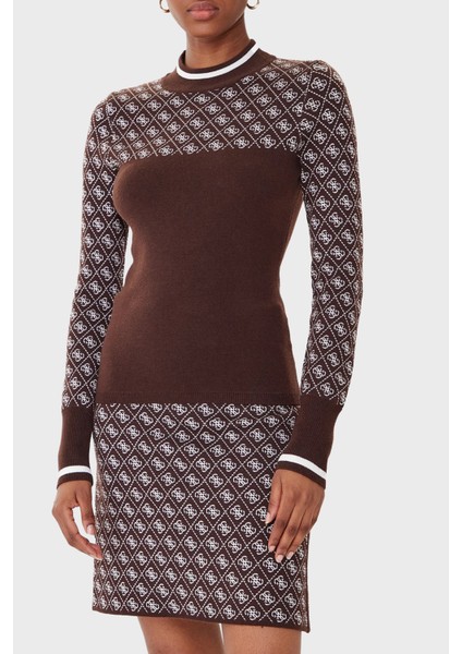 Mock 4g Logolu Slim Fit Yarım Balıkçı Yaka Kazak W5BR24Z3JD2 Bayan Kazak W5BR24 Z3JD2 Fnht