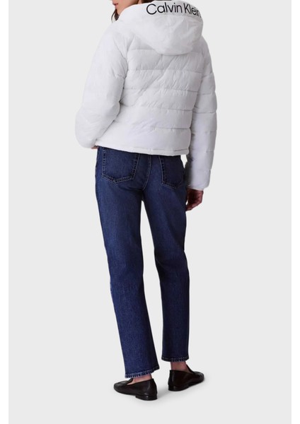 Kapitoneli Logolu Regular Fit Kapüşonlu Şişme Mont LV047C521GHW6 Bayan Mont LV047C521G Hw6 modelleri