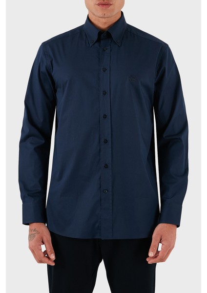 Streç Pamuklu Regular Fit Düğmeli Yaka Gömlek Erkek Gömlek MRIB0004 AV607 B0339