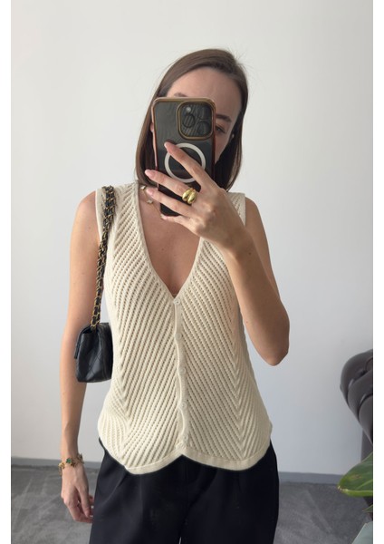 Ajurlu Premium Triko Yelek- Taş fiyatları