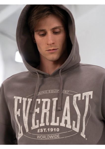 Authentic Boxing Oversize Koyu Vizon Erkek Kapüşonlu Sweatshirt fırsatları