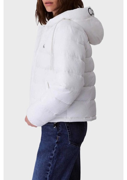 Kapitoneli Logolu Regular Fit Kapüşonlu Şişme Mont LV047C521GHW6 Bayan Mont LV047C521G Hw6 fırsatları