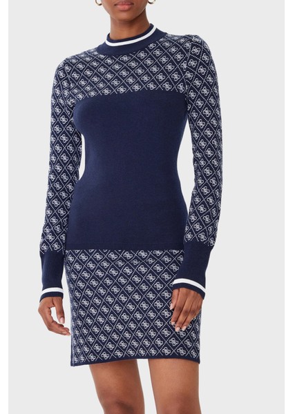 Mock 4g Logolu Slim Fit Yarım Balıkçı Yaka Kazak W5BR24Z3JD2 Bayan Kazak W5BR24 Z3JD2 Fbdı