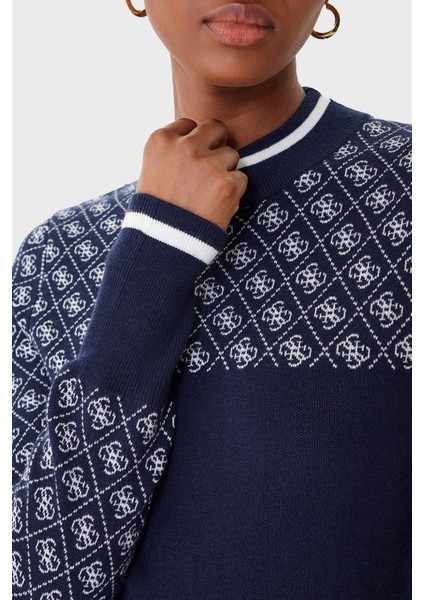 Mock 4g Logolu Slim Fit Yarım Balıkçı Yaka Kazak W5BR24Z3JD2 Bayan Kazak W5BR24 Z3JD2 Fbdı indirimleri