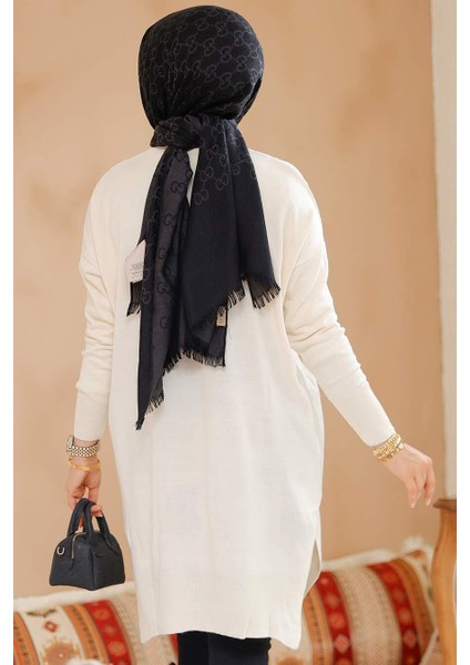 Krem Tesettür Kazak Tunik 17203KR indirimleri