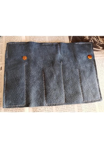 Crazy Gerçek Deri Tamamen El Emeği Özel Kalemleriniz Için Kalemlik Kalemkutu (8*18CM ) 771B