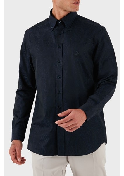 Jakarlı % 100 Pamuk Regular Fit Düğmeli Yaka Gömlek Erkek Gömlek MRIB0004 AQ043 B0065 modelleri