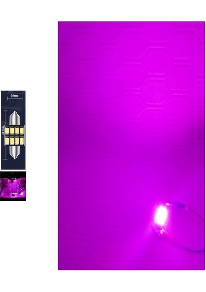 Purple Festoon Sofit 31MM LED Ampul 8 LED Mor ( Purple ) fiyatları