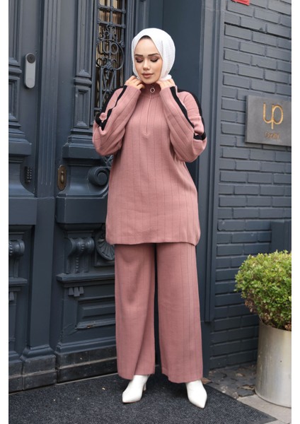 Gül Kurusu Tesettür Triko Ikili Takım 50163GK fiyatları