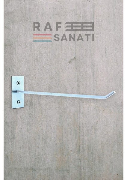 Duvar Kancası 30 cm Duvar ve Suntaya Monte Askı Vidalı Kanca Raf Kancası Raf Askısı Aksesuar Tel