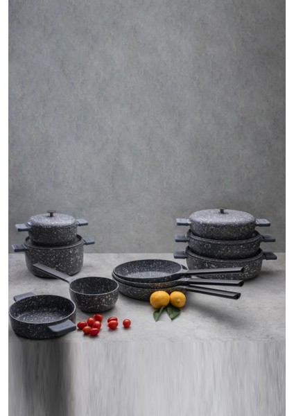 Perge 28 cm Alüminyum Döküm Granit Kaplama Düz Tava – Dayanıklı, Çizilmez ve Uzun Ömürlü Kullanım