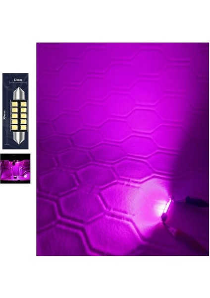 Purple Efestoon Sofit 39MM LED Ampul 10 LED Mor ( Purple )
