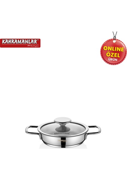 18/10 Paslanmaz Çelik Yumurta Sahanı 16-20 cm – İndüksiyon Tabanlı, Dayanıklı ve Eşit Isı Dağılımı Sağlayan