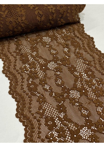 Likralı Dantel Esnek Dantel 1 Metre Kızıl Kahve fiyatları