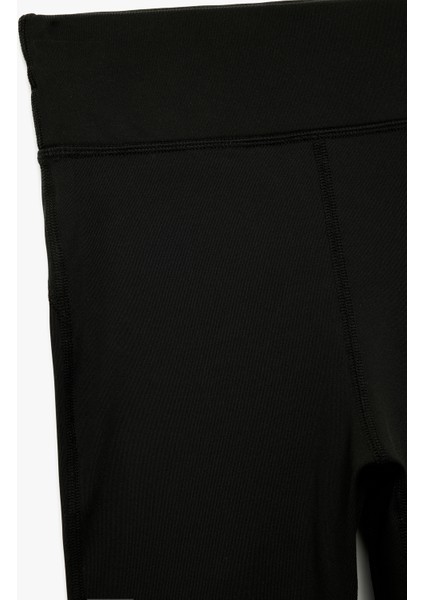 Yüksek Bel Dikiş Detaylı Slim Fit Interlok Spor Tayt indirimleri