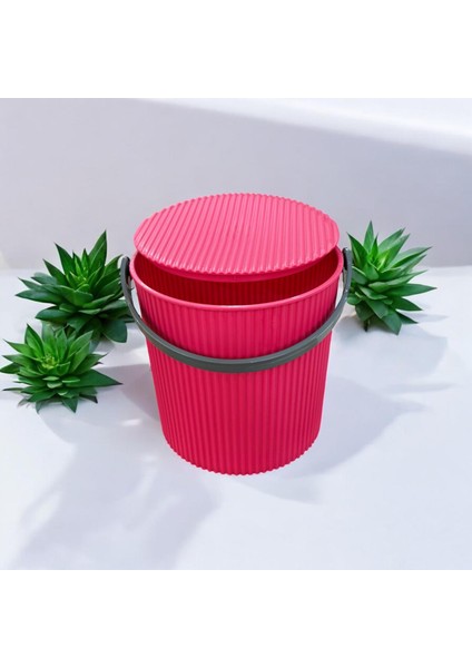 Rainbow Pembe Büyük Boy 13 Litre Yuvarlak Kova Piknik Sepeti Meyve Kovası fiyatları