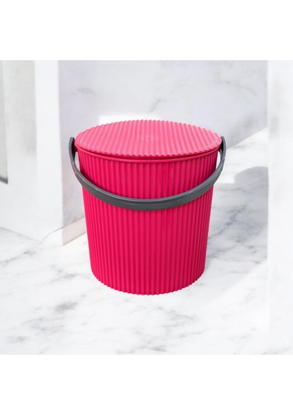 Rainbow Pembe Büyük Boy 13 Litre Yuvarlak Kova Piknik Sepeti Meyve Kovası fırsatları