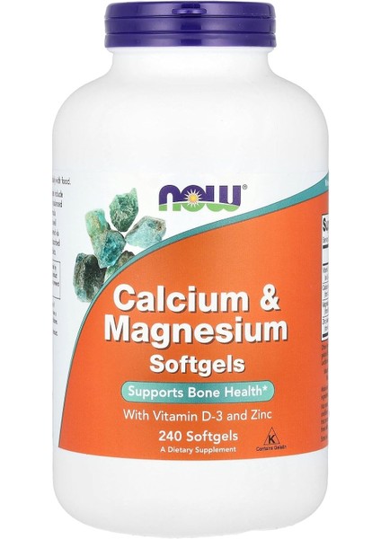 Calcium & Magnesium + Zinc + D3 Bone Health 240 Softgels
