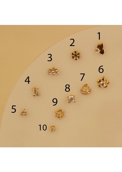 14 Ayar Altın Tragus Piercing Modelleri