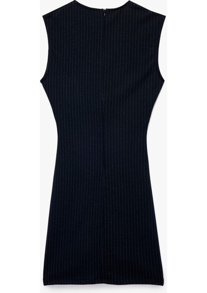 Bisiklet Yaka Drape Detaylı Mini Kolsuz Elbise fiyatları