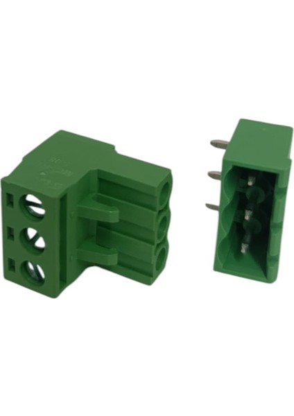 3 Kutuplu 90 Derece 5.08mm Baskılı Devre (Pcb) Klemens Seti (Dişi + Erkek) indirimleri