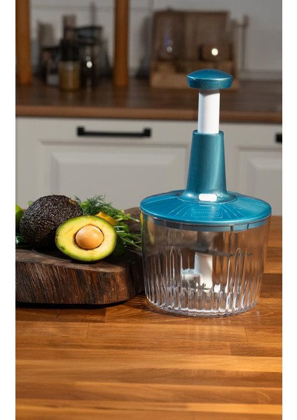 Solingen 5 Bıçaklı Manuel Doğrayıcı El Rondosu El Blenderi El Basmalı Rondo