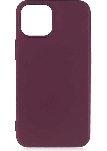 iPhone 13 Mini Uyumlu Ecrz Premier Silikon Kapak-Mürdüm