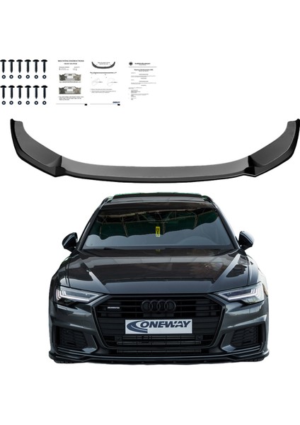 Audi S6 / A6 S-Line C8 2019-2023 (Sedan & Avant) Makyajlı Kasa Uyumlu Ön Lip – Tampon Altı Eklenti