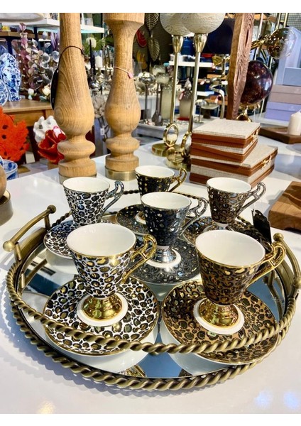 Leopar 6 Kişilik Türk Kahvesi Fincanı