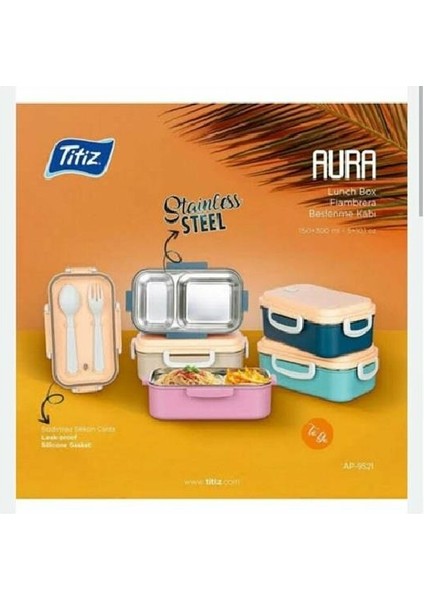 Titiz Beslenme Kabı Aura 2 Bölmeli 150-300 ml AP-9521 fiyatları