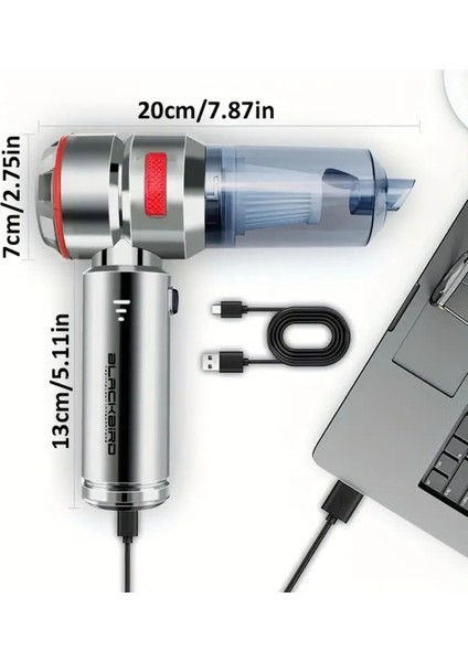 MK-58 16000PA Kablosuz Araç Süpürgesi | 3 Kademeli Güç | Şarjlı El Süpürgesi modelleri