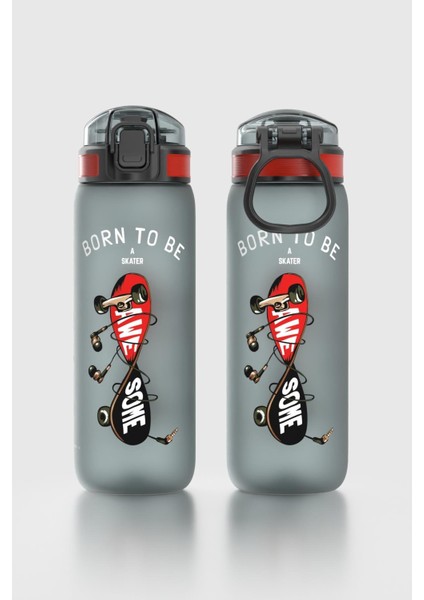 Rybo-X Soft Touch Desenli 630 ml Tritan Çocuk Matara 912162 Siyah fiyatları