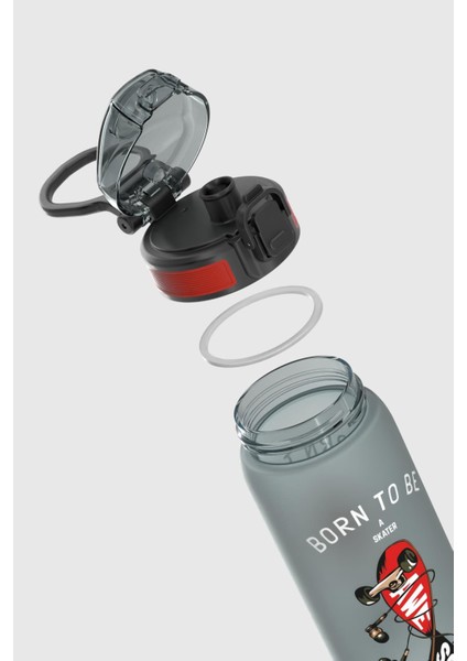 Rybo-X Soft Touch Desenli 630 ml Tritan Çocuk Matara 912162 Siyah fırsatları