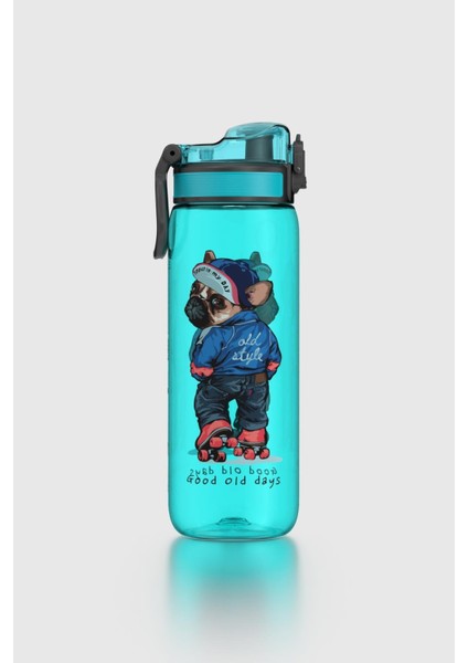 Rybo-X Desenli 630 ml Tritan Çocuk Matara 912163 Mavi