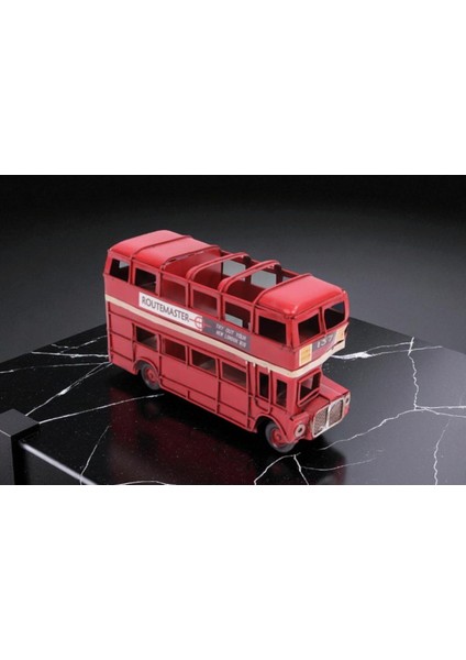 Dekoratif Metal Londra Şehir Otobüsü Kalemlik Nostaljik Tasarım Vip 2