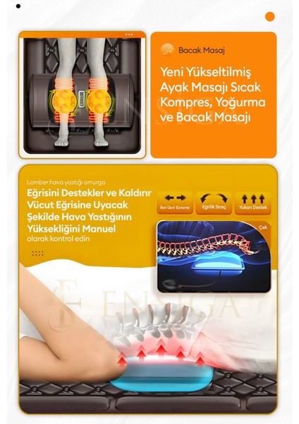 Yoğurma Boyun Omurga, Bel ve Sırt Ayak Masajı Titreşimli Motor Tüm Vücut Masaj Minderi fırsatları