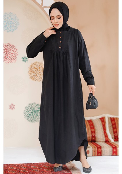 Kot Siyah Tesettür Elbise 19121S fiyatları