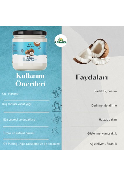 Hindistan Cevizi Yağı 300 ml – Doğal, Yenilebilir / Cilt Bakımı Soğuk Sıkım Coconut Oil fırsatları