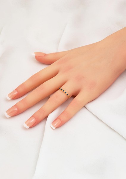 Lacivert Taşlı 14 Ayar Altın Yüzük fiyatları