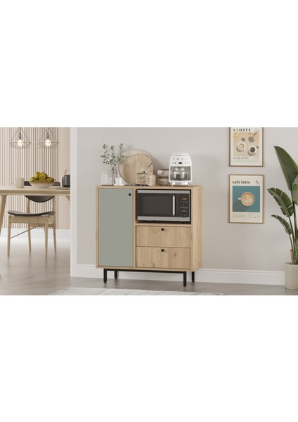 Latte Serisi Kahve Köşesi Çok Amaçlı Dolap Mutfak Dolabı Sepet-Ihlamur Yeşili Lat1-Sy modelleri