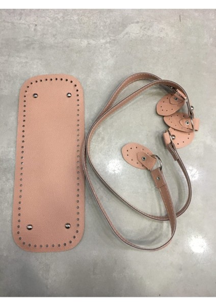 Deri Çanta Taban ve Askı Takımı (Pudra)