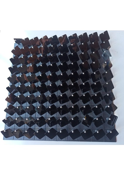 Pırıltılı Lazer Arka Planında Perde 30X30CM Düğün Parti Için 1 Adet Altın/siyah Pullu Zemin Panelleri Bebek Duş Arka Plan Duvar Dekor fırsatları