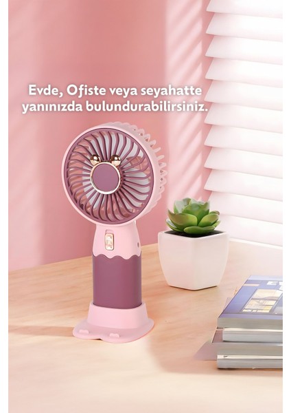 Güçlü Parvaneli Telefon Tutucu Renkli Mini El Fanı Taşınabilir Şarjlı Taşıma Ipli Vantilatör fırsatları