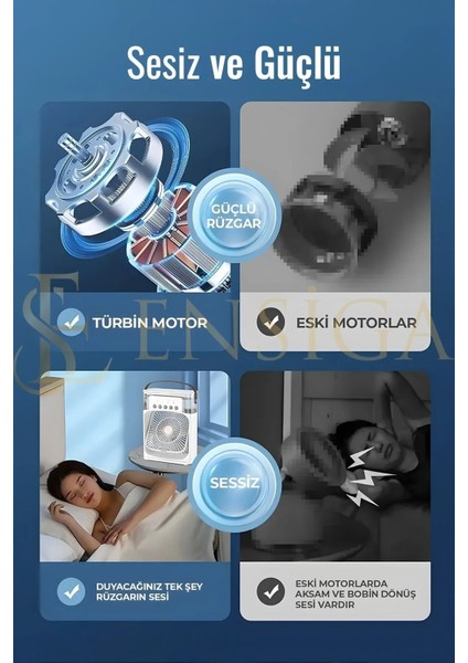 Type-C Hava Serinletici Su Püskürtmeli Fan Sessiz Masa Fanı fırsatları