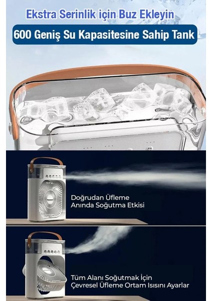 Type-C Hava Serinletici Su Püskürtmeli Fan Sessiz Masa Fanı indirimleri