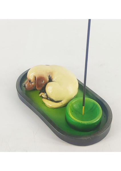 Uyuyan Köpek Çubuk Tütsülük ve Tealight (Kahve) modelleri